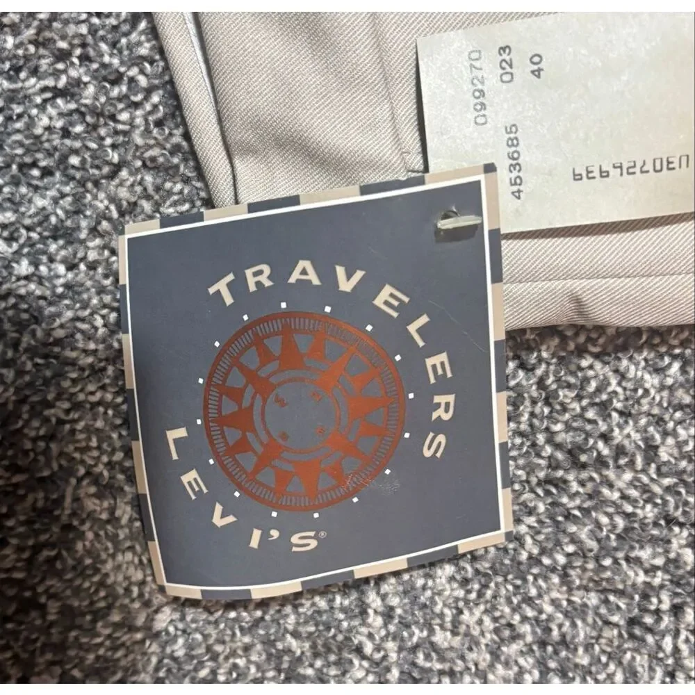 Levis Travelers Dress Pants Mens 36x32 Tan Brown Straight